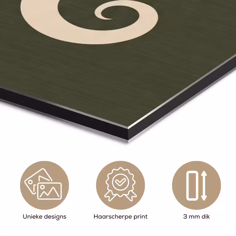 Aluminium schilderij - Patroon - Spiraal - Abstract - Modern - Groen — 7