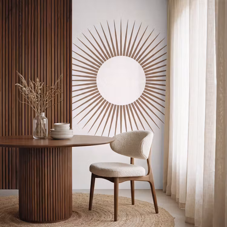 Behang - Abstract - Zon - Symbool - Modern - Beige — 4