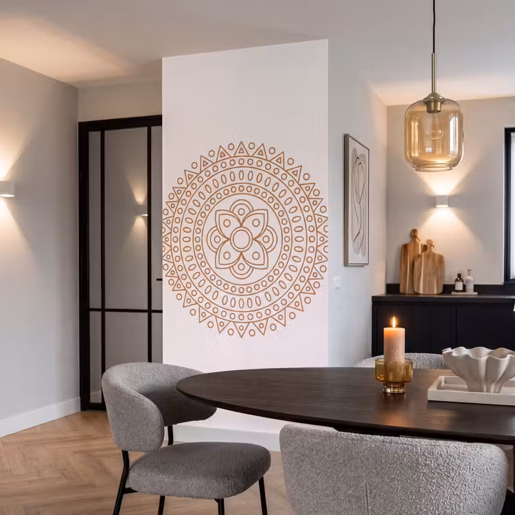 Behang - Mandala - Geometrisch - Abstract - Oosters - Bruin — 5