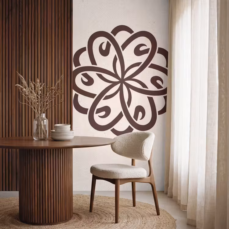 Behang - Patroon - Knoop - Abstract - Modern - Bruin — 4