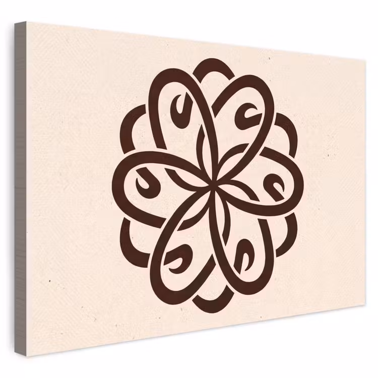 Buiten canvas - Patroon - Knoop - Abstract - Modern - Bruin — 1