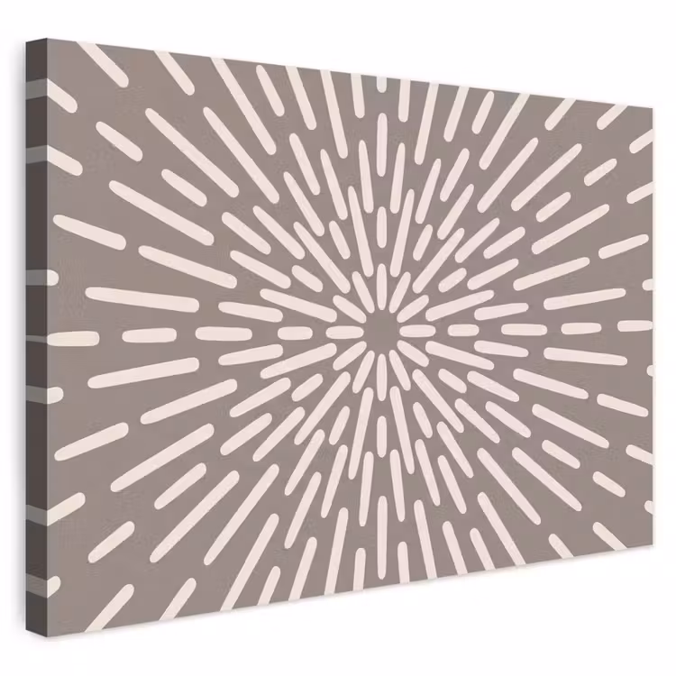 Buiten canvas - Patroon - Stralen - Abstract - Modern - Grijs — 1
