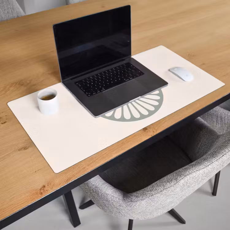 Bureau onderlegger - Abstract - Patroon - Radiaal - Modern - Groen — 3