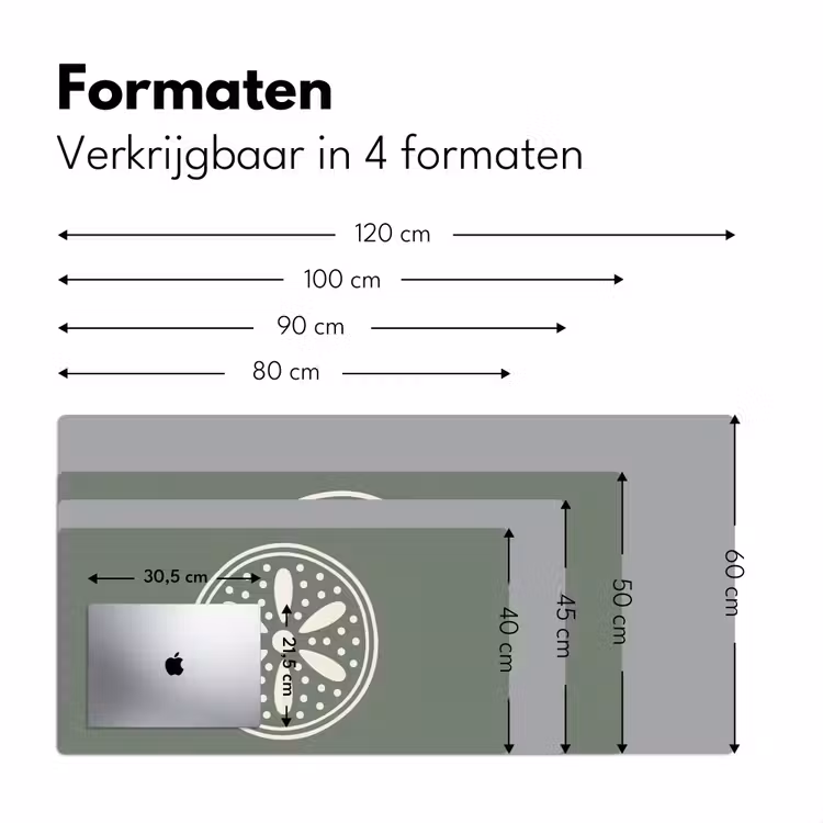 Bureau onderlegger - Patroon - Cirkel - Abstract - Groen - Decoratie — 8