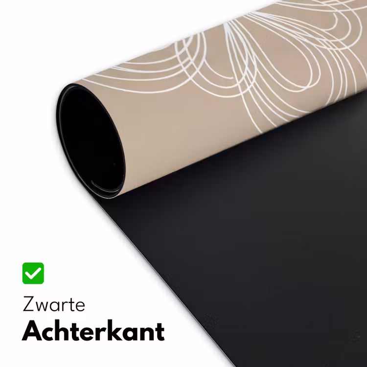 Bureau onderlegger - Patroon - Lijnen - Abstract - Minimalistisch - Beige — 5