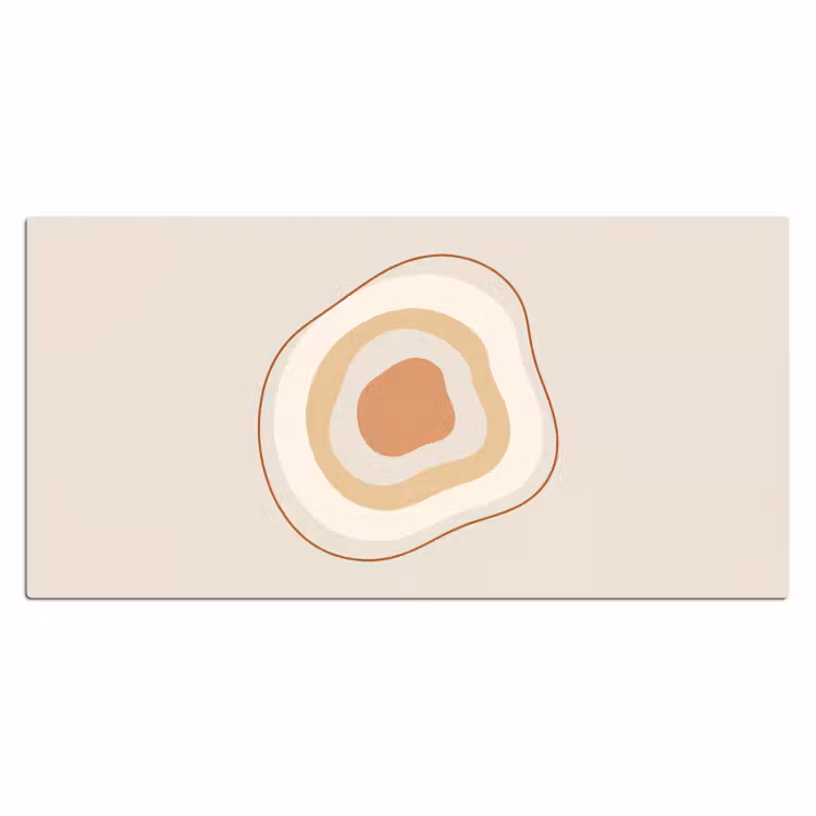 Bureau onderlegger - Abstract - Organisch - Modern - Beige - Kunst — 2