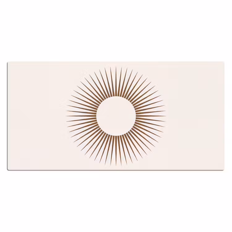 Bureau onderlegger - Abstract - Zon - Symbool - Modern - Beige — 2