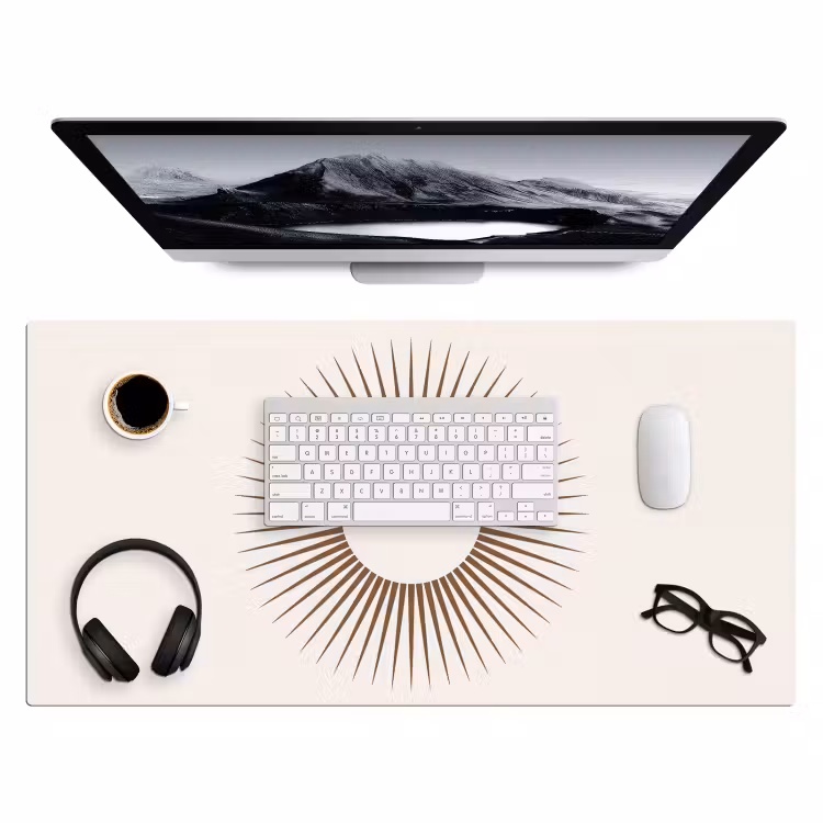 Bureau onderlegger - Abstract - Zon - Symbool - Modern - Beige — 4