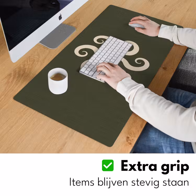 Bureau onderlegger - Patroon - Spiraal - Abstract - Modern - Groen — 6