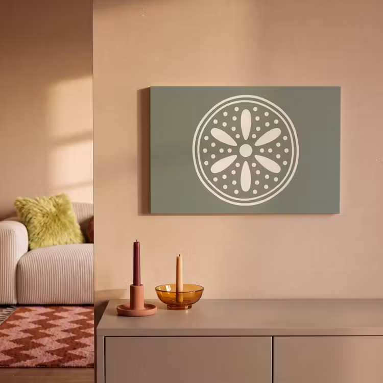 Canvas schilderij - Patroon - Cirkel - Abstract - Groen - Decoratie — 1