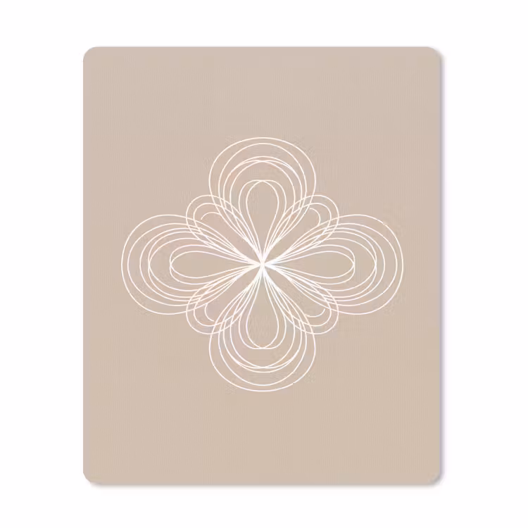 Muismat - Patroon - Lijnen - Abstract - Minimalistisch - Beige — 1