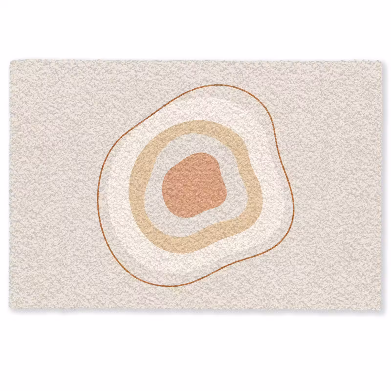 Deurmat - Abstract - Organisch - Modern - Beige - Kunst — 1