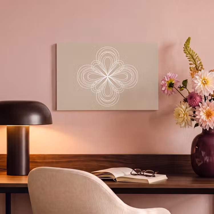 Canvas schilderij - Patroon - Lijnen - Abstract - Minimalistisch - Beige — 3
