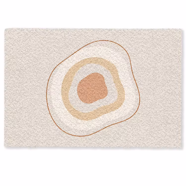 Deurmat - Abstract - Organisch - Modern - Beige - Kunst — 1