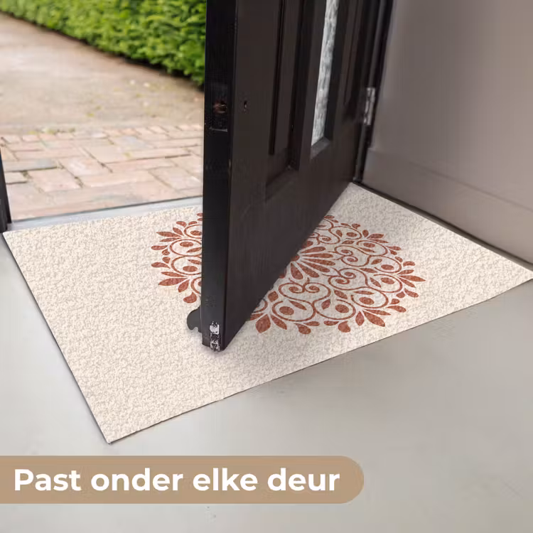 Deurmat - Decoratie - Cirkel - Symmetrisch - Modern - Roodbruin — 7