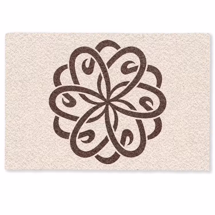 Deurmat - Patroon - Knoop - Abstract - Modern - Bruin — 1