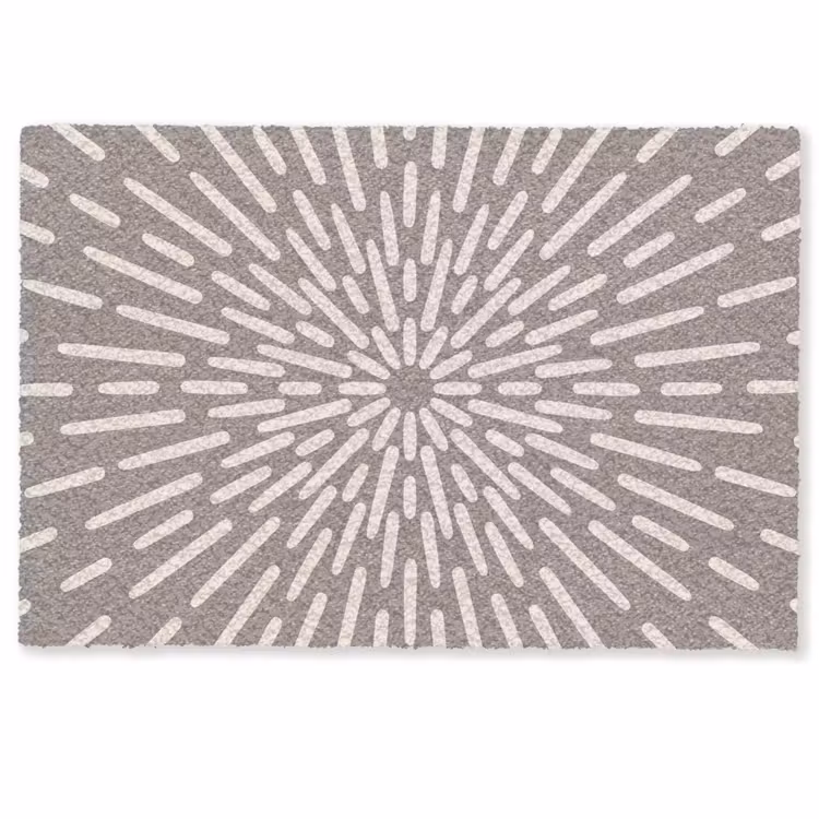 Deurmat - Patroon - Stralen - Abstract - Modern - Grijs — 1
