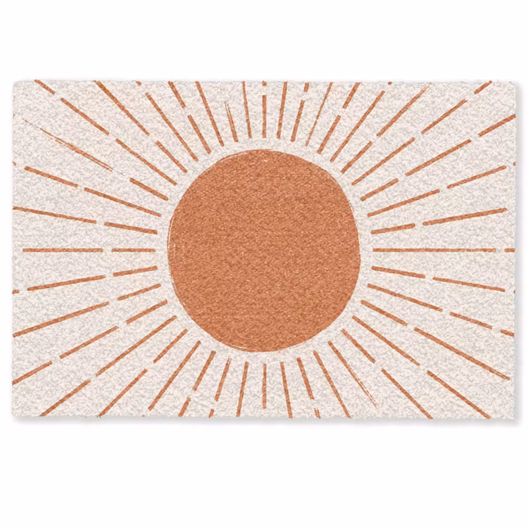Deurmat - Zon - Stralen - Abstract - Terracotta - Modern — 1