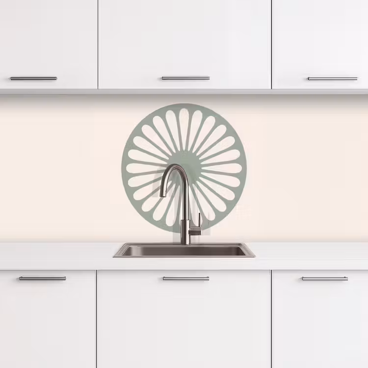 Keuken achterwand - Abstract - Patroon - Radiaal - Modern - Groen — 4