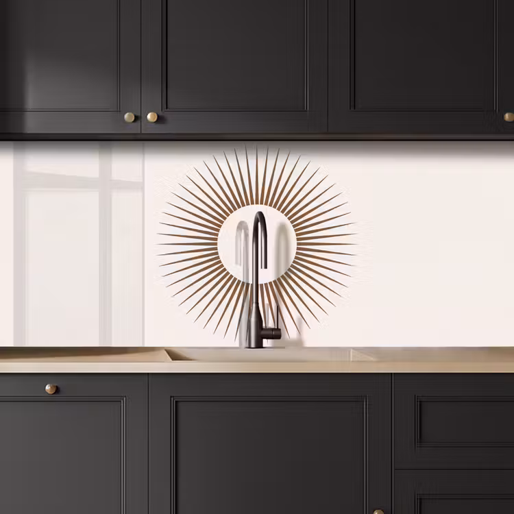 Keuken achterwand - Abstract - Zon - Symbool - Modern - Beige — 6