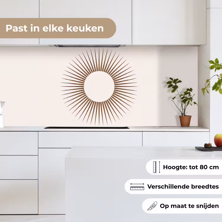 Keuken achterwand - Abstract - Zon - Symbool - Modern - Beige — 7