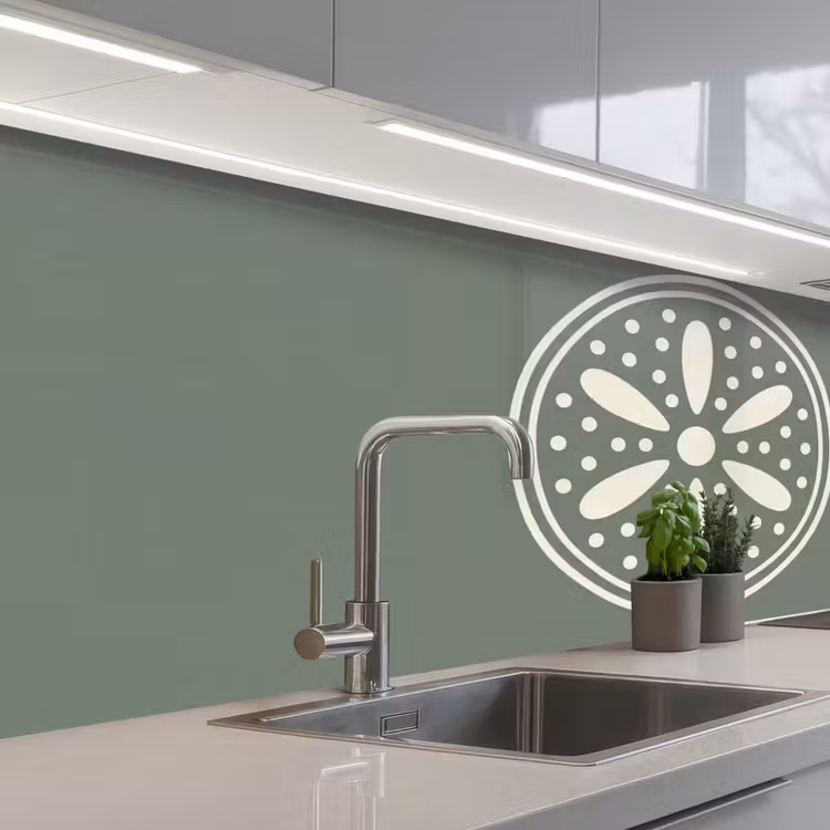 Keuken achterwand - Patroon - Cirkel - Abstract - Groen - Decoratie — 2