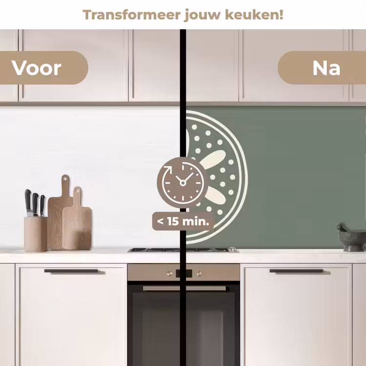 Keuken achterwand - Patroon - Cirkel - Abstract - Groen - Decoratie — 3