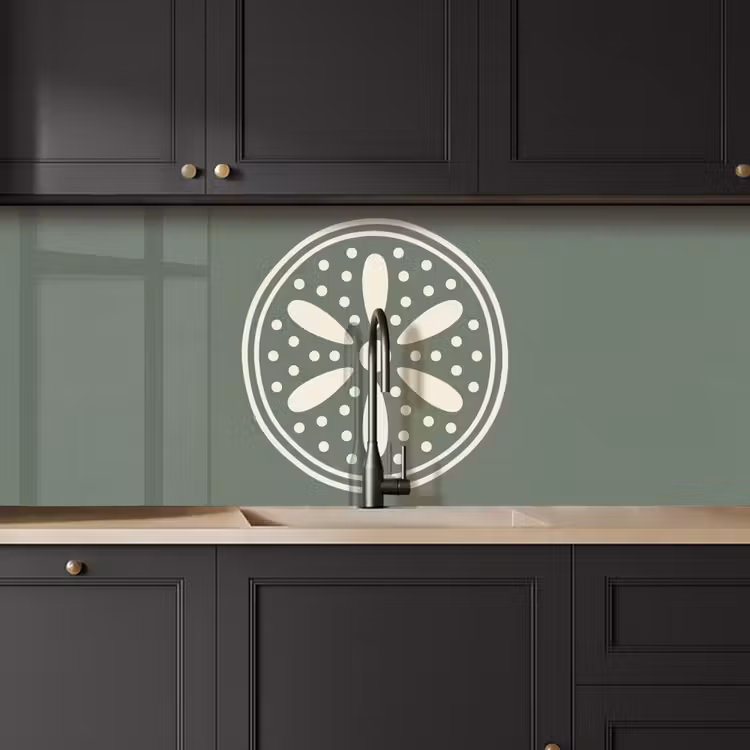 Keuken achterwand - Patroon - Cirkel - Abstract - Groen - Decoratie — 6