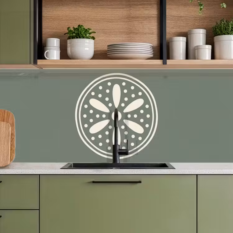 Keuken achterwand - Patroon - Cirkel - Abstract - Groen - Decoratie — 8