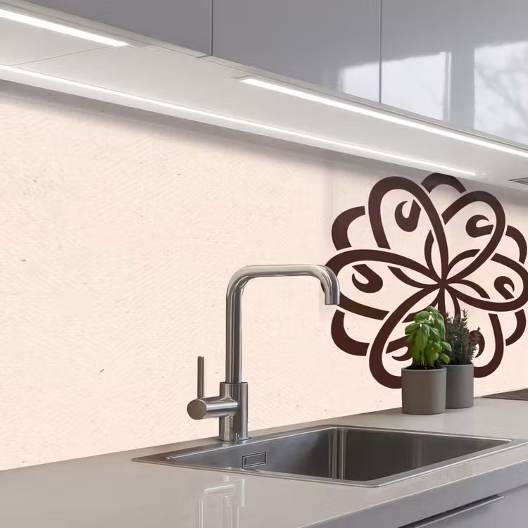 Keuken achterwand - Patroon - Knoop - Abstract - Modern - Bruin — 2