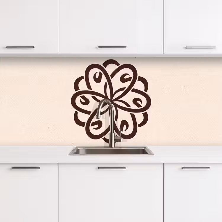 Keuken achterwand - Patroon - Knoop - Abstract - Modern - Bruin — 4
