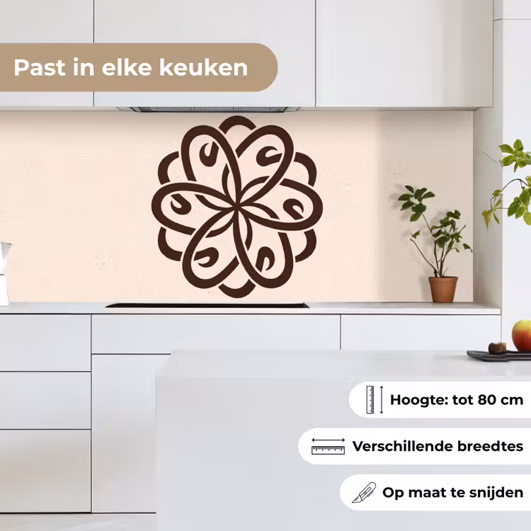 Keuken achterwand - Patroon - Knoop - Abstract - Modern - Bruin — 7