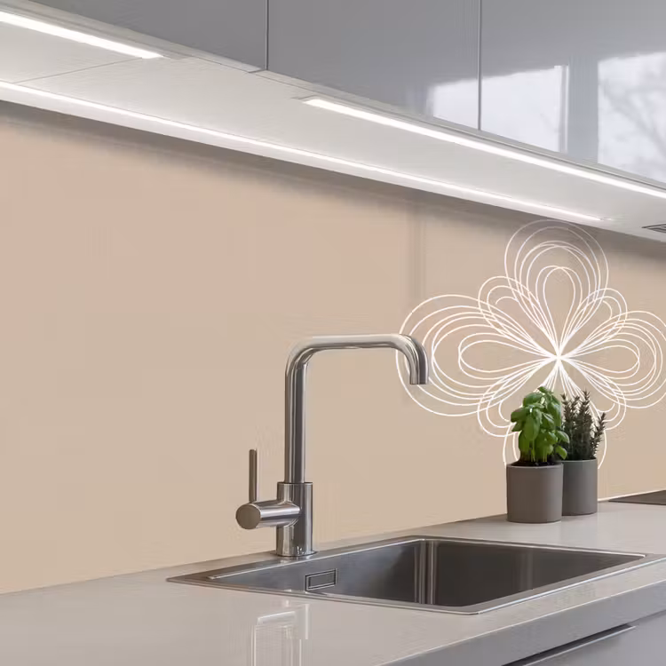 Keuken achterwand - Patroon - Lijnen - Abstract - Minimalistisch - Beige — 2