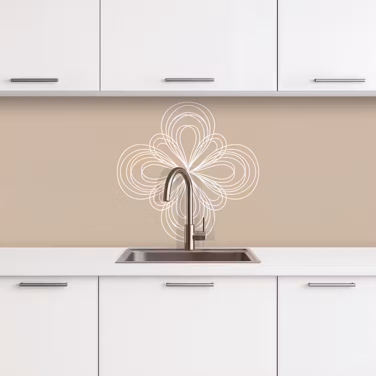 Keuken achterwand - Patroon - Lijnen - Abstract - Minimalistisch - Beige — 4