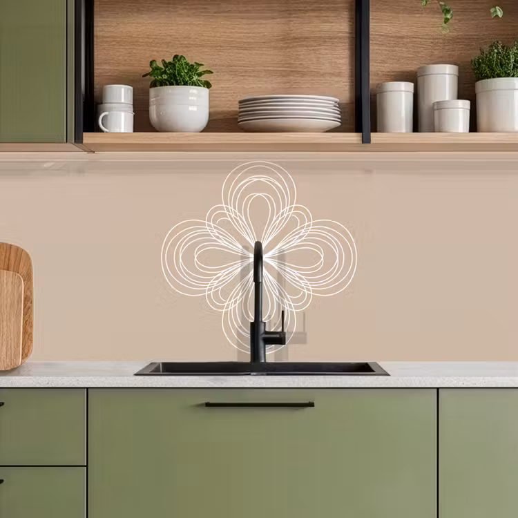Keuken achterwand - Patroon - Lijnen - Abstract - Minimalistisch - Beige — 8