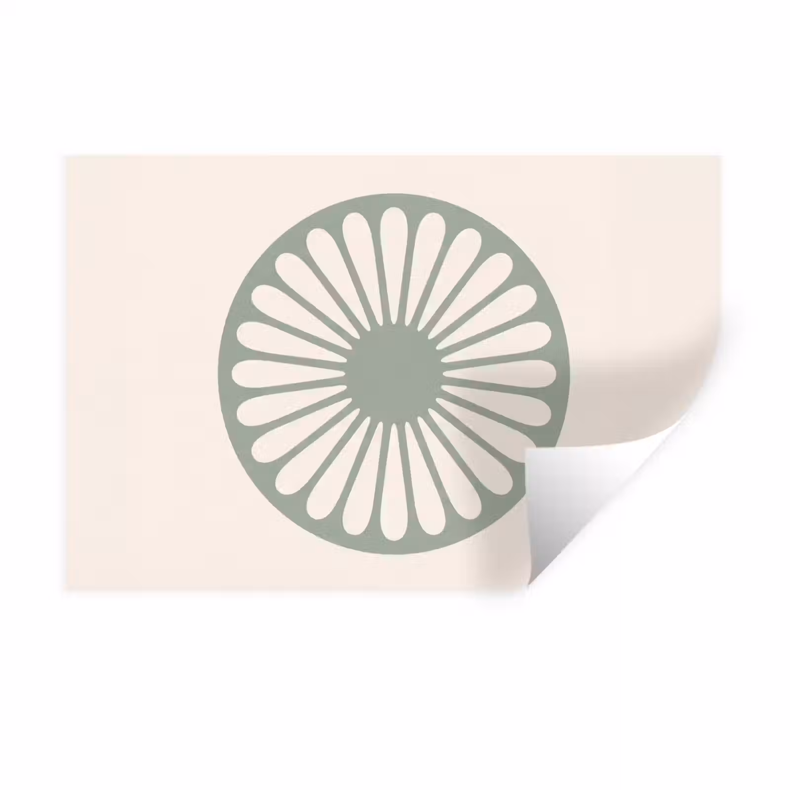 Muursticker - Abstract - Patroon - Radiaal - Modern - Groen — 1