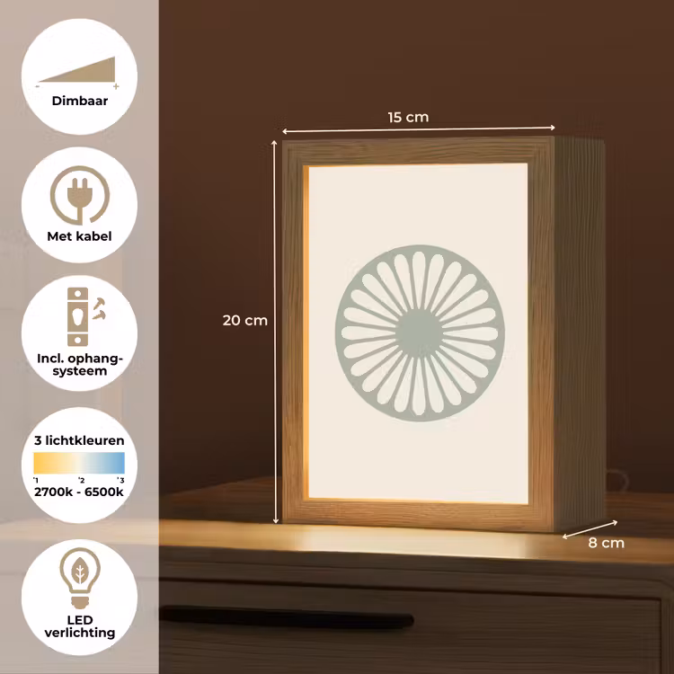 Gepersonaliseerd Lightbox - Abstract - Patroon - Radiaal - Modern - Groen — 7