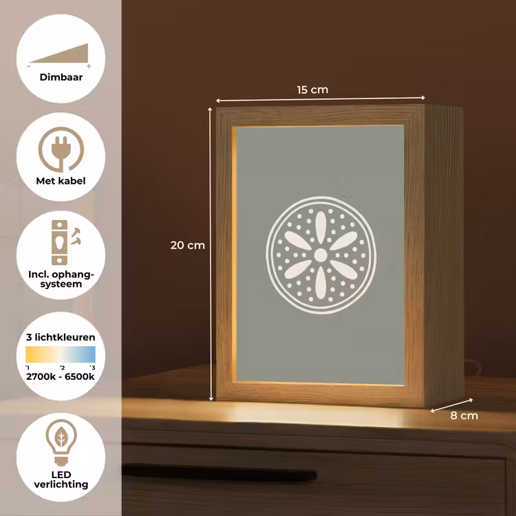 Gepersonaliseerd Lightbox - Patroon - Cirkel - Abstract - Groen - Decoratie — 7