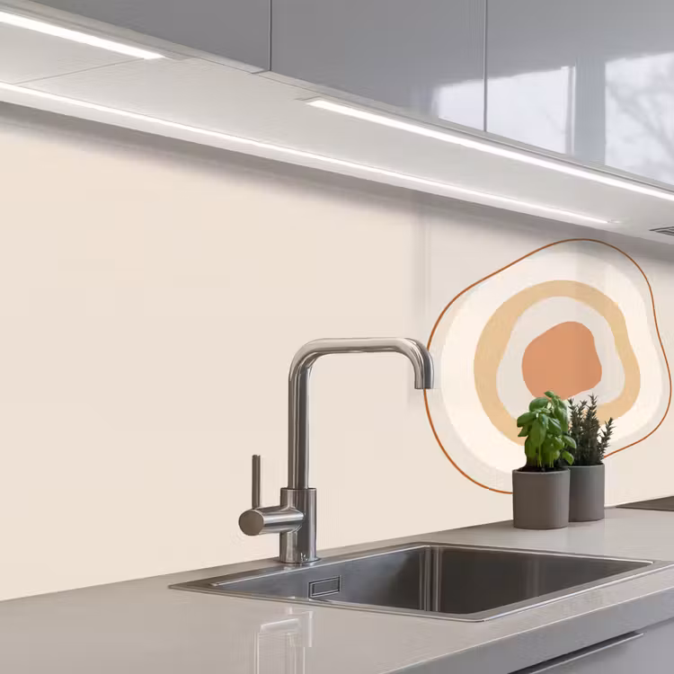 Keuken achterwand - Abstract - Organisch - Modern - Beige - Kunst — 2