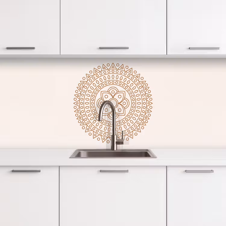 Keuken achterwand - Mandala - Geometrisch - Abstract - Oosters - Bruin — 4