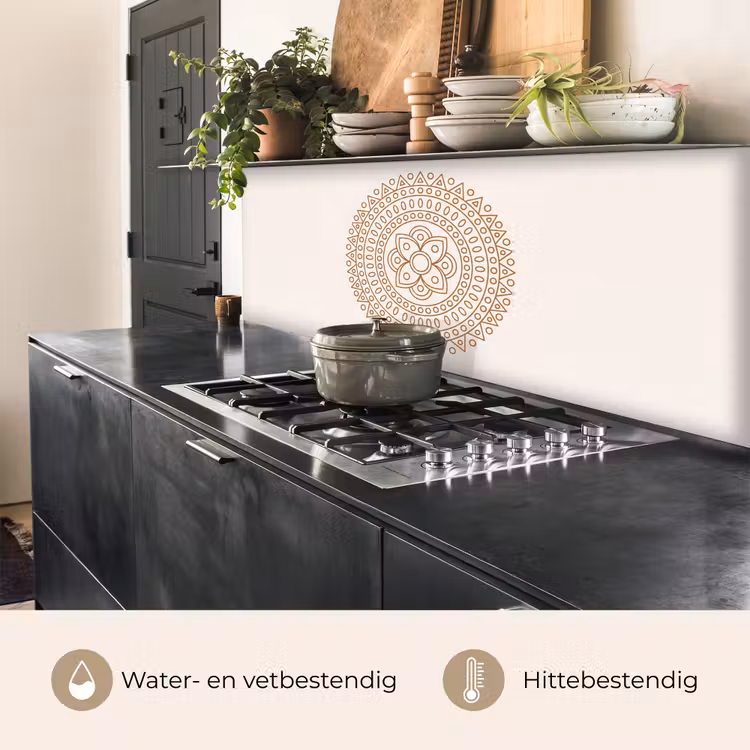Keuken achterwand - Mandala - Geometrisch - Abstract - Oosters - Bruin — 5