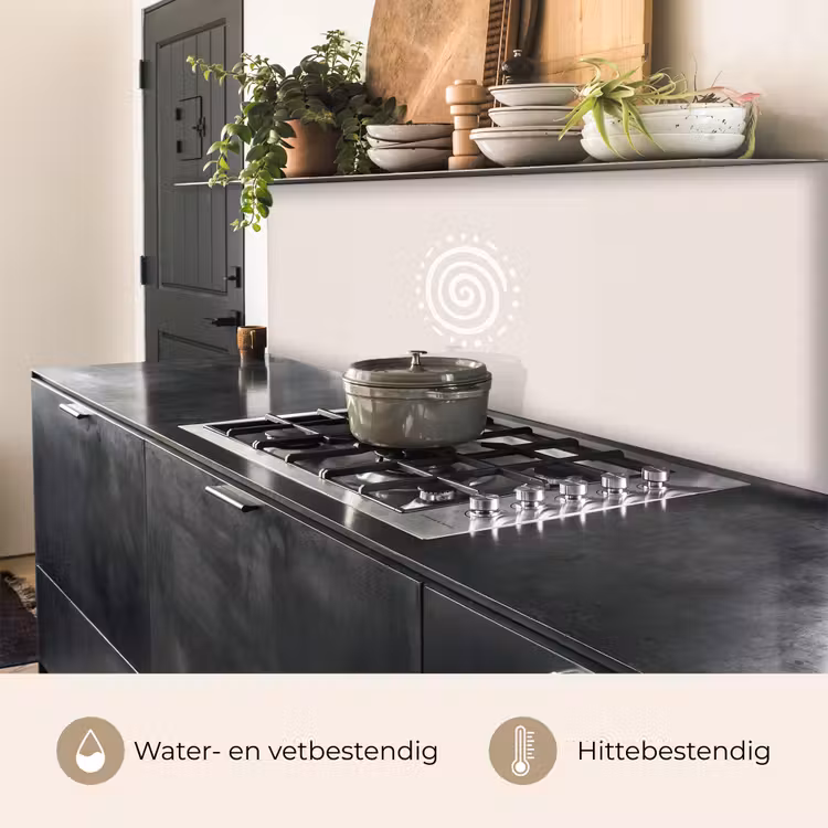 Keuken achterwand - Symbool - Spiraal - Abstract - Minimalistisch - Beige — 5