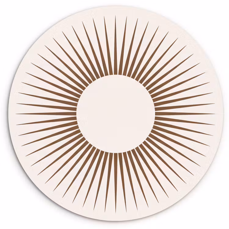 Muurcirkel - Abstract - Zon - Symbool - Modern - Beige — 1