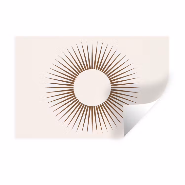 Muursticker - Abstract - Zon - Symbool - Modern - Beige — 1