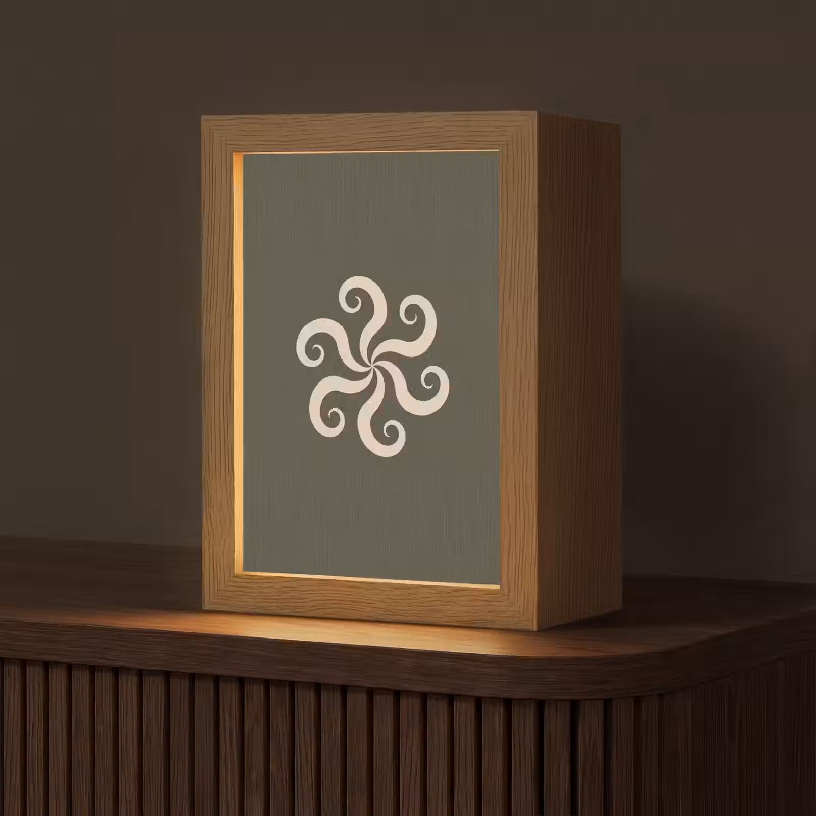 Gepersonaliseerd Lightbox - Patroon - Spiraal - Abstract - Modern - Groen — 1