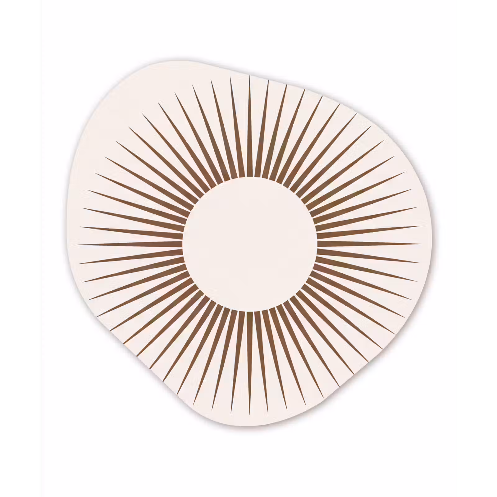 Organisch schilderij aluminium - Abstract - Zon - Symbool - Modern - Beige — 1