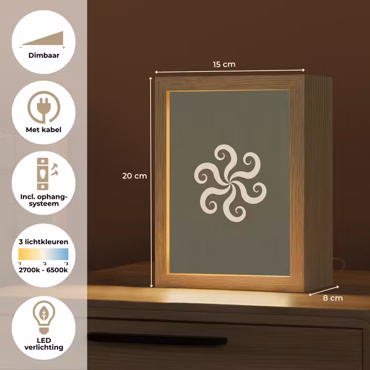Gepersonaliseerd Lightbox - Patroon - Spiraal - Abstract - Modern - Groen — 7