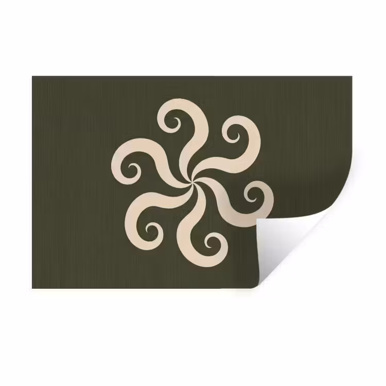Muursticker - Patroon - Spiraal - Abstract - Modern - Groen — 1