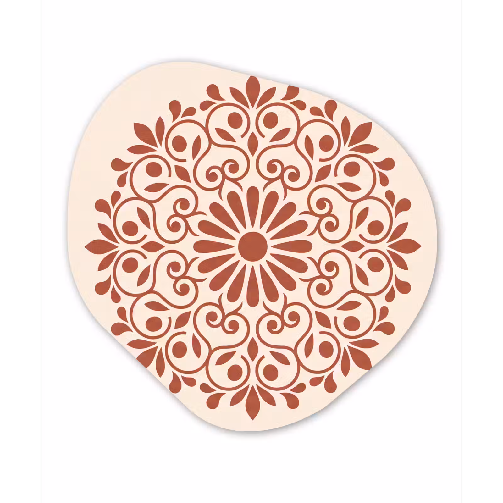 Organisch schilderij forex - Decoratie - Cirkel - Symmetrisch - Modern - Roodbruin — 1