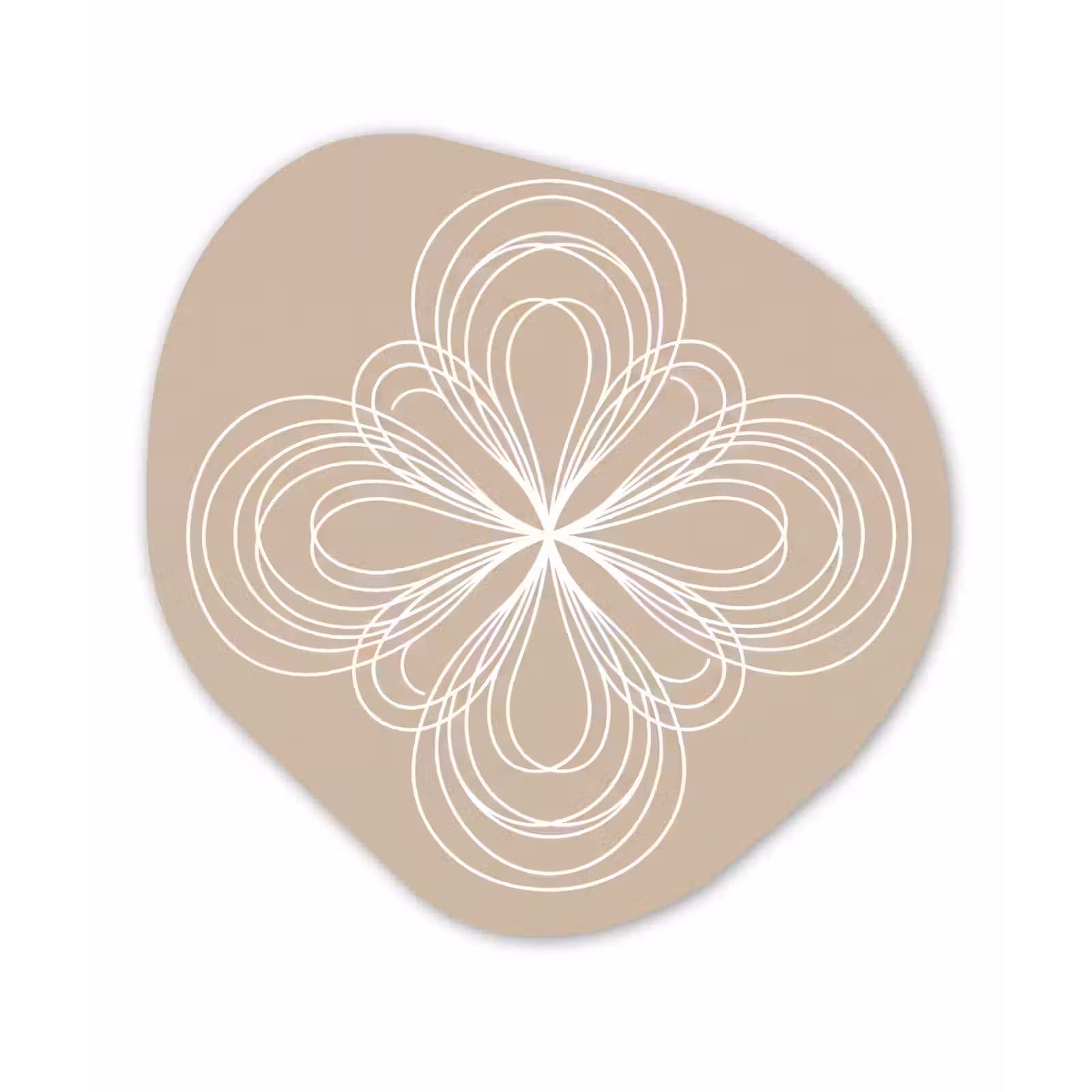 Organisch schilderij forex - Patroon - Lijnen - Abstract - Minimalistisch - Beige — 1